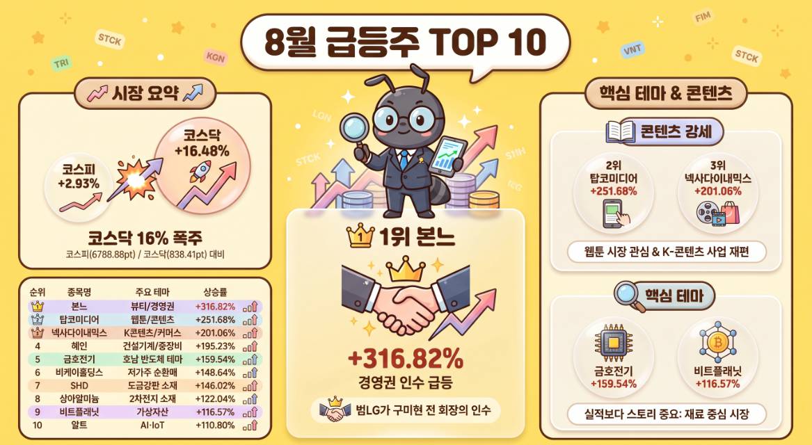 8월 급등주