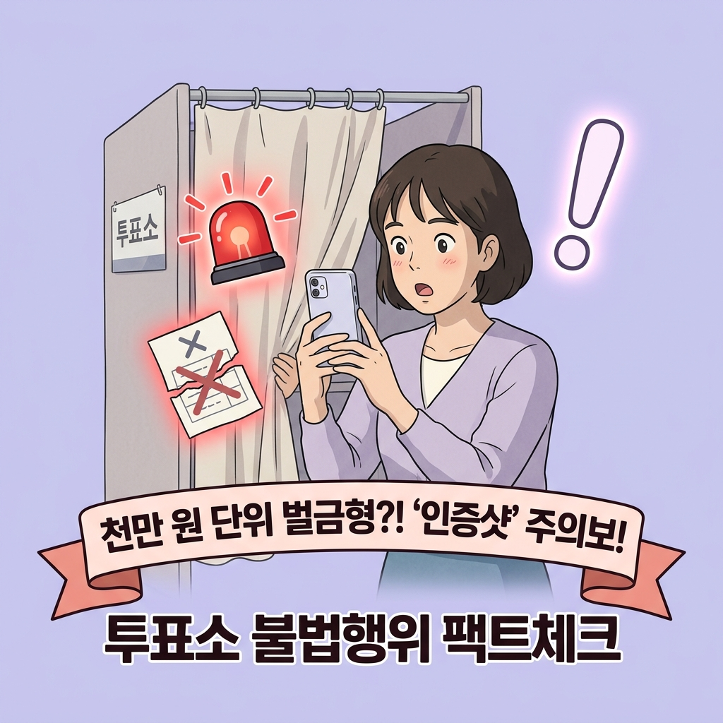 2026년 지방선거 투표 인증샷 올바른 촬영 방법 기표소 내부 불법 촬영 주의사항