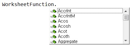WorksheetFunction_메서드
