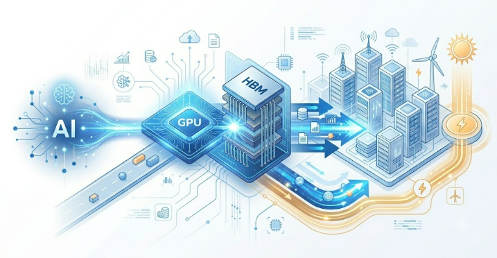 AI 산업과 메모리 산업 연결 구조 이미지