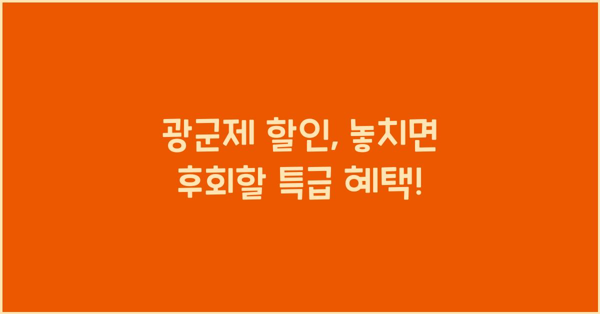 광군제 할인