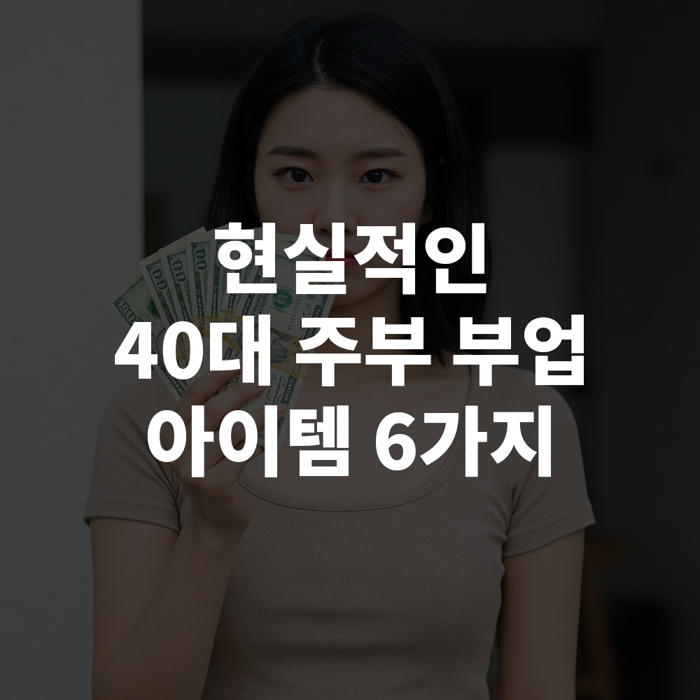 40대 주부 부업 추천