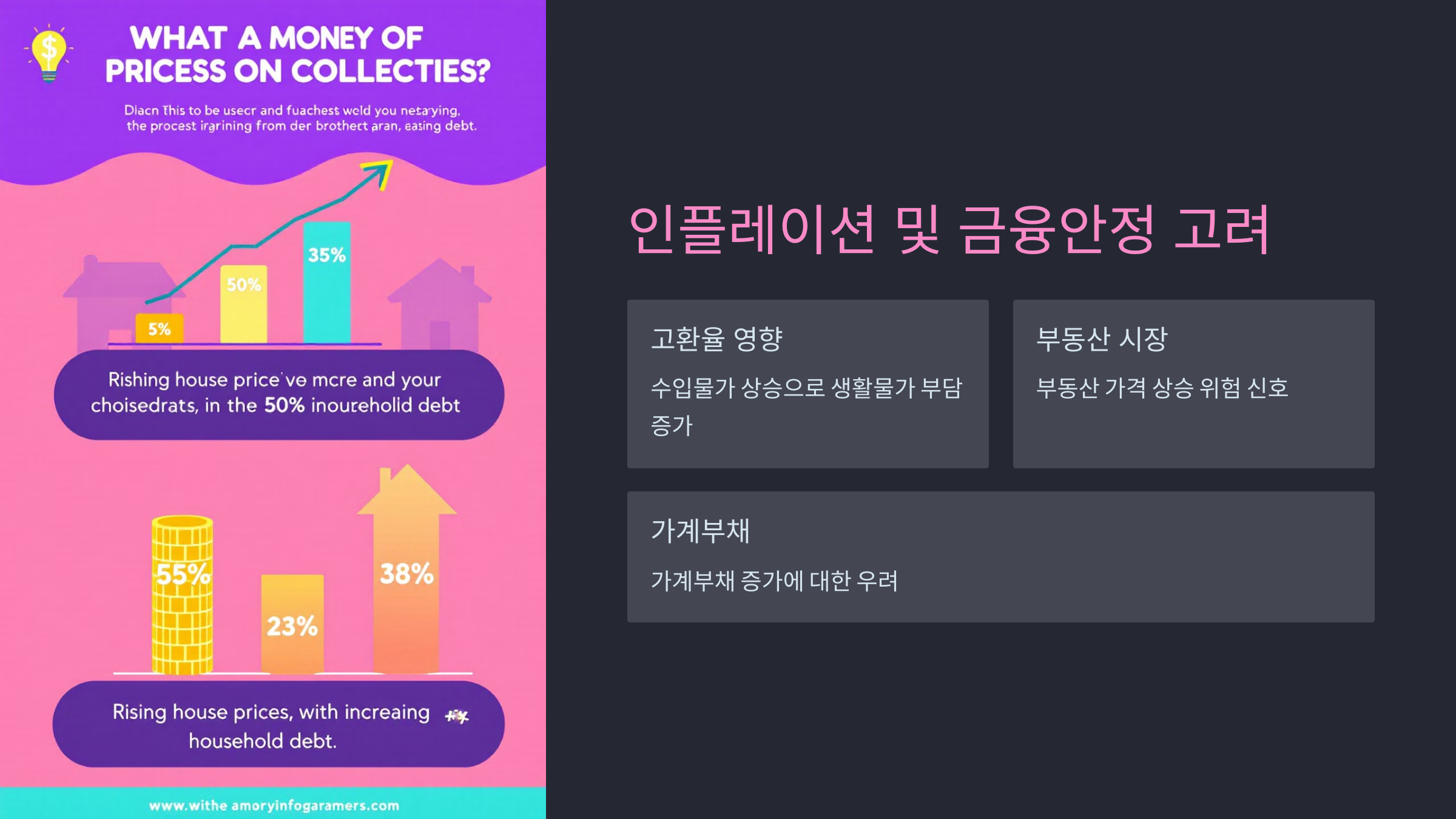 인플레이션 및 금융안정 고려