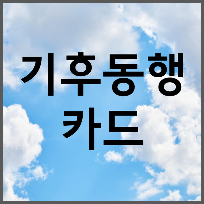 기후동행카드 신청 구매 판매처 발급하기