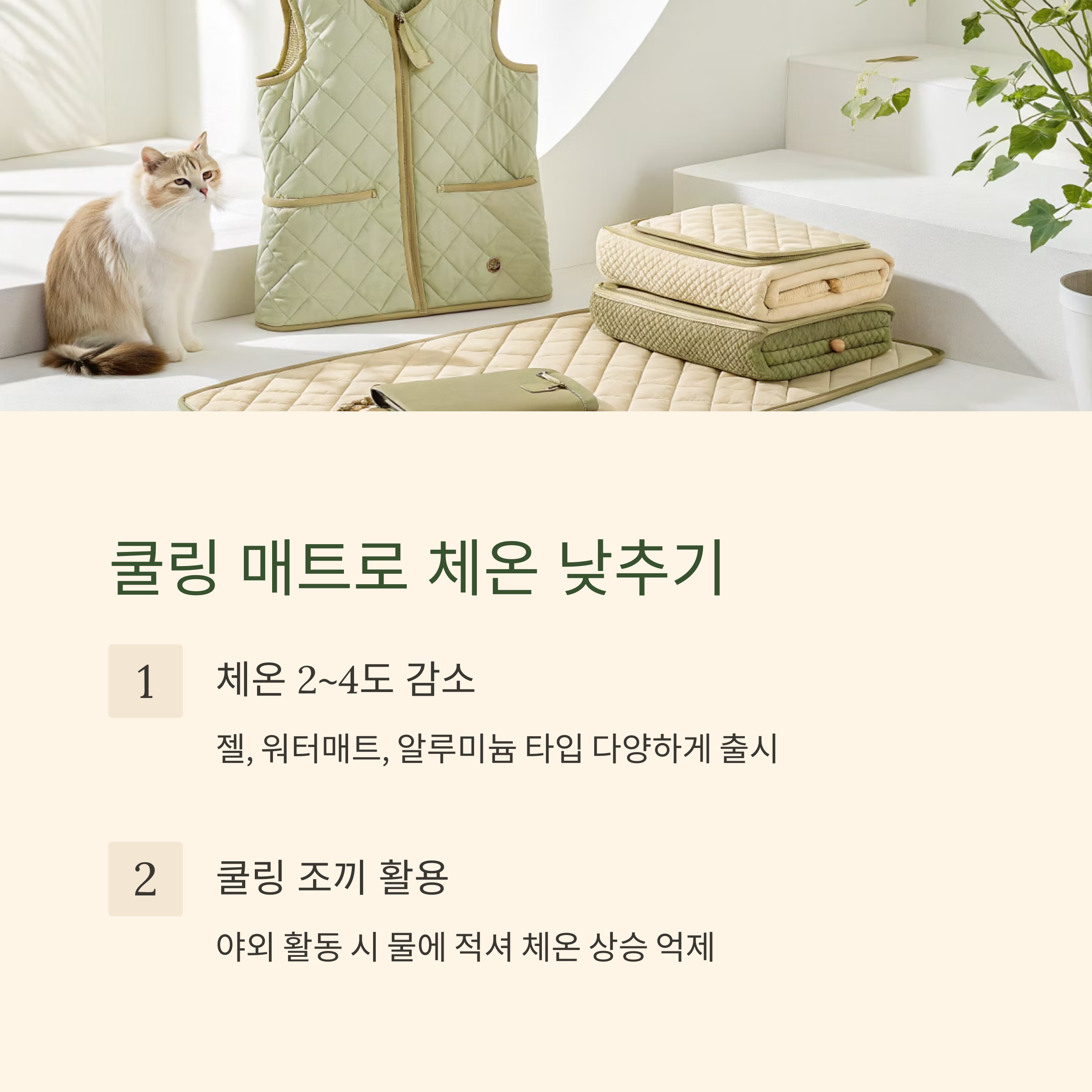 쿨링 매트로 체온 낮추기