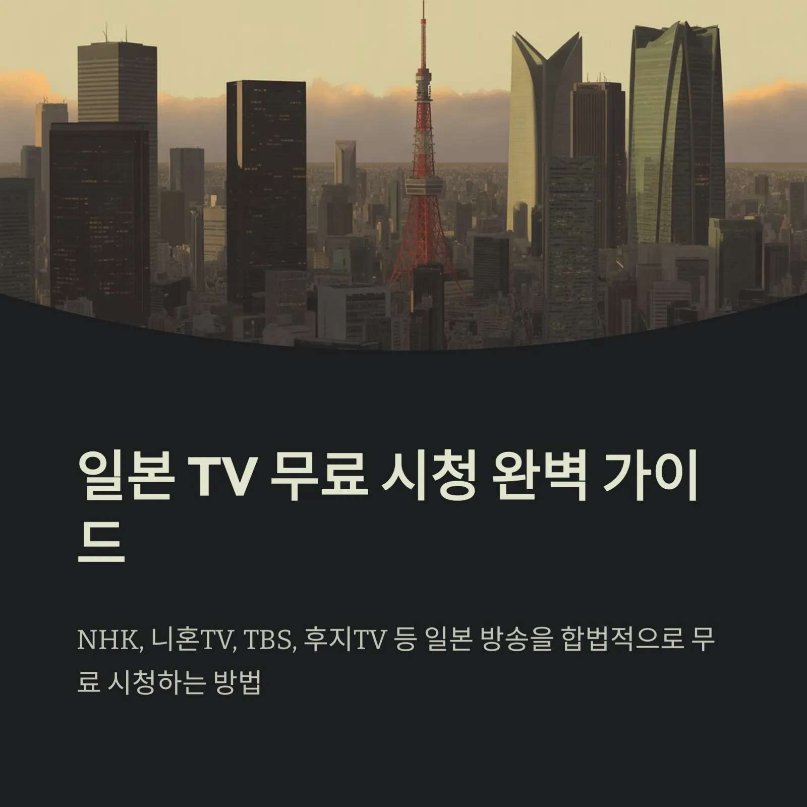 일본 TV 무료 시청 완벽 가이드, NHK, 니혼TV, TBS, 후지TV 등