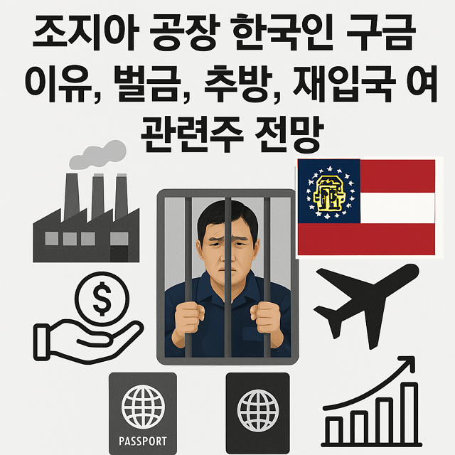 조지아 공장 한국인 구금 이유, 벌금, 추방, 재입국 여부, 관련주 전망