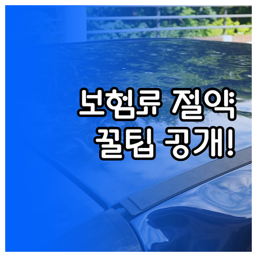 자동차보험, 보험료 절약 꿀팁 공개:..