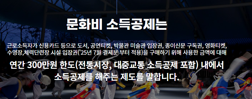 문화비 소득공제 혜택