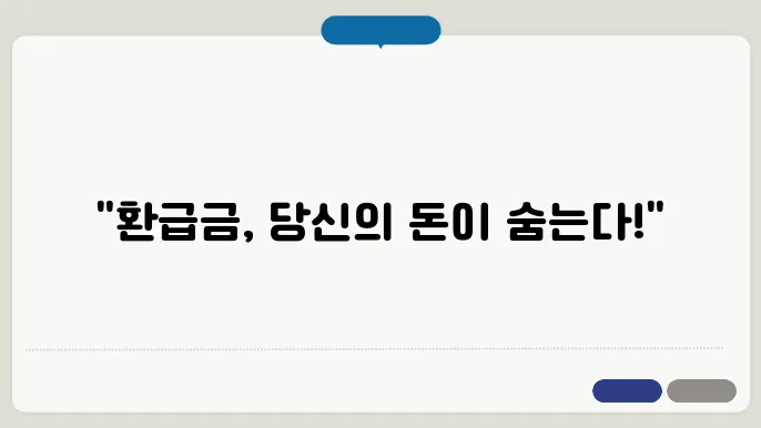 환급금 조회 후 재정 계획 수립