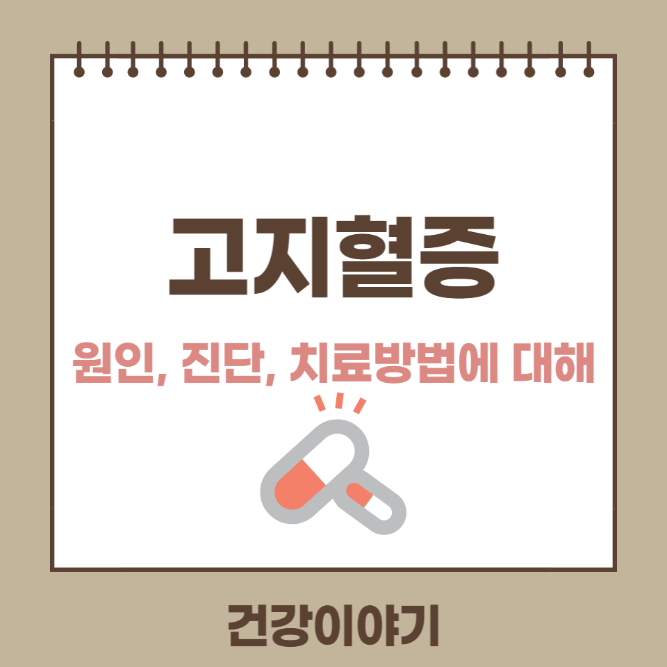 고지혈증 원인, 진단, 치룔방법에 대해