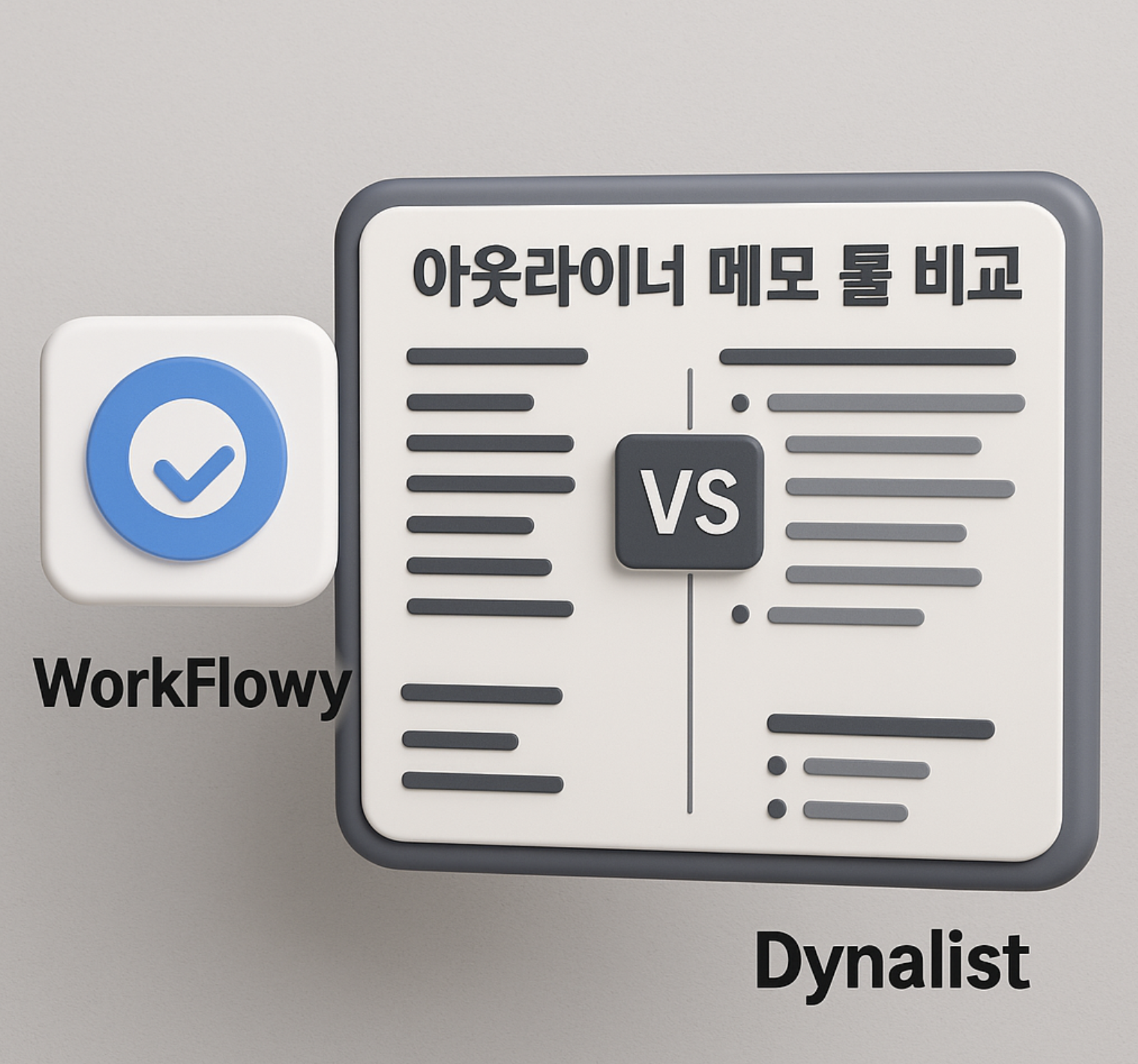 워크플로위(WorkFlowy) vs 다이나리스트(Dynalist) – 미니멀 노트 툴