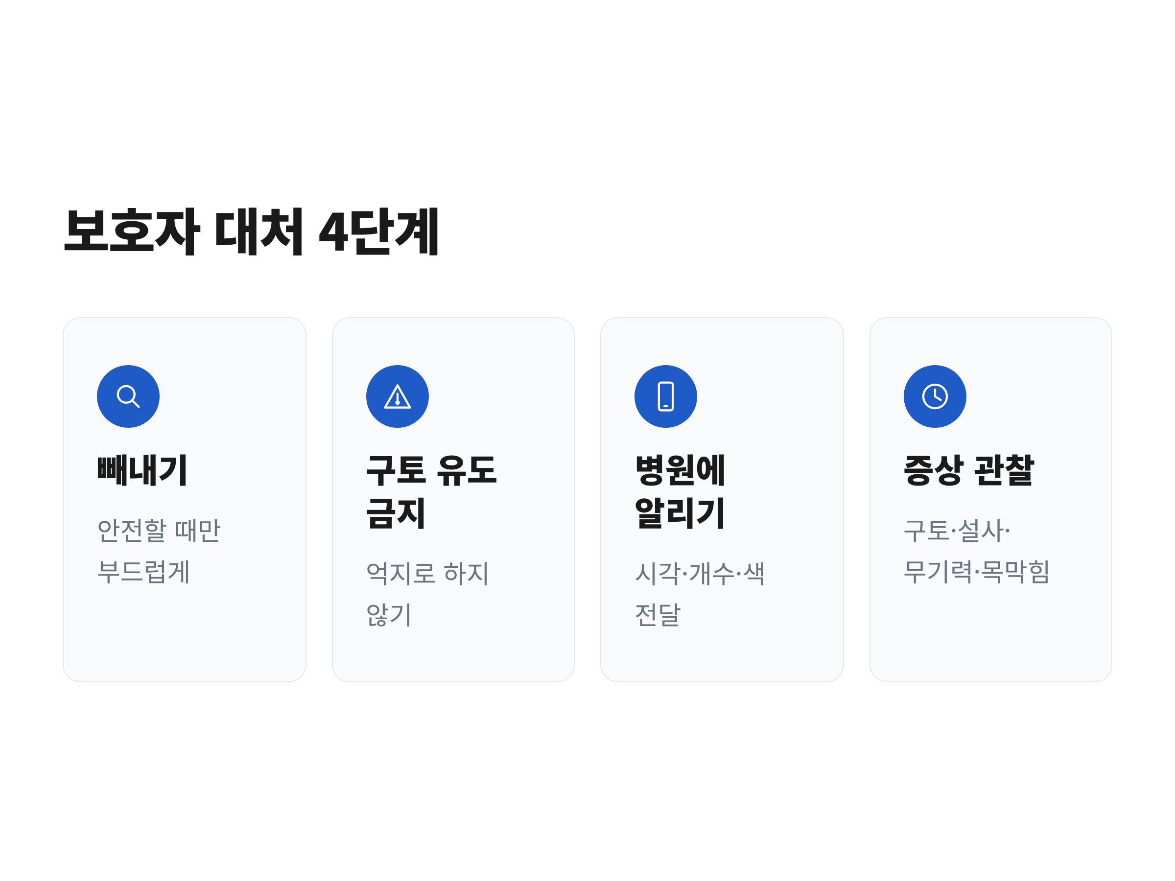 강아지가 도토리를 먹었을 때 빼내기부터 관찰까지 보호자 대처 4단계 흐름