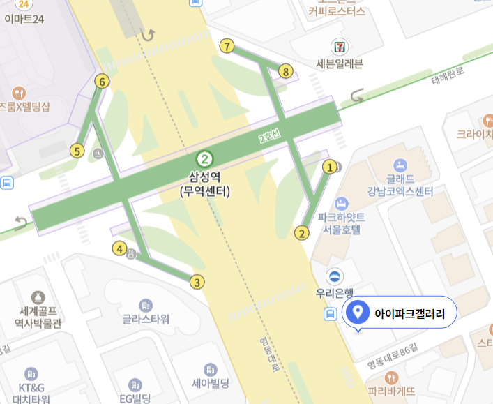 아이파크갤러리 위치도