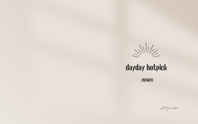 dayday hotpick 로고와 20260211 날짜가 기입된 최신 IT 기술 및 AI 트렌드 리포트 메인 썸네일.