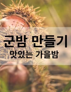 군밤만들기밤껍질쉽게까는방법