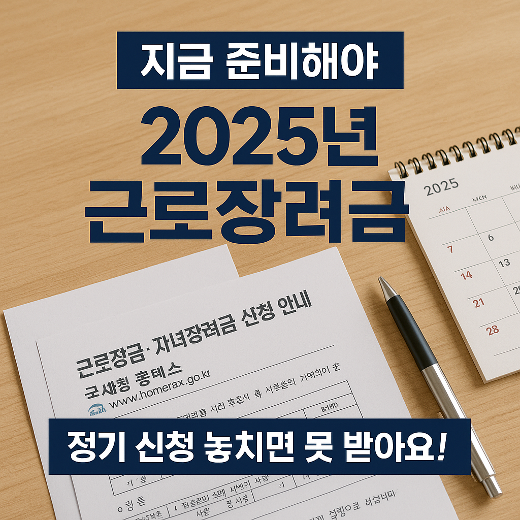 [1편] 2025 근로장려금 정기 신청 마감 임박! 지금 확인하세요