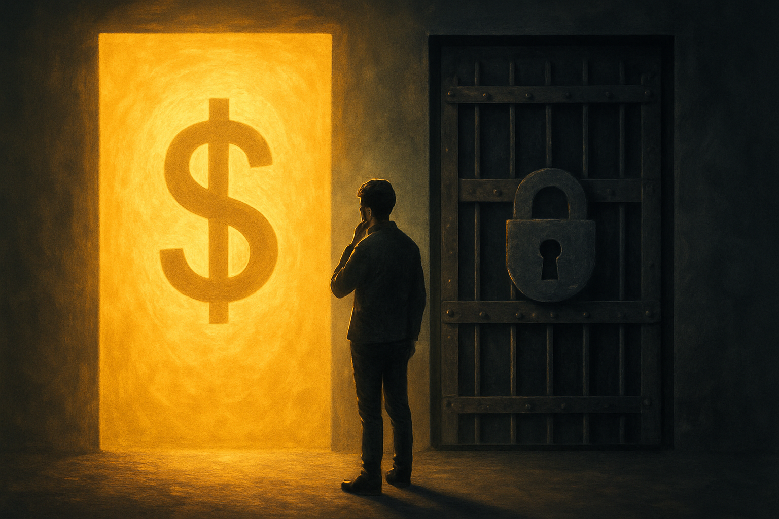 형벌에서의 벌금과 구금 관련 참조 일러스트