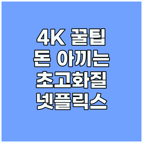 넷플릭스 4K: 돈 아끼면서 고화질 ..
