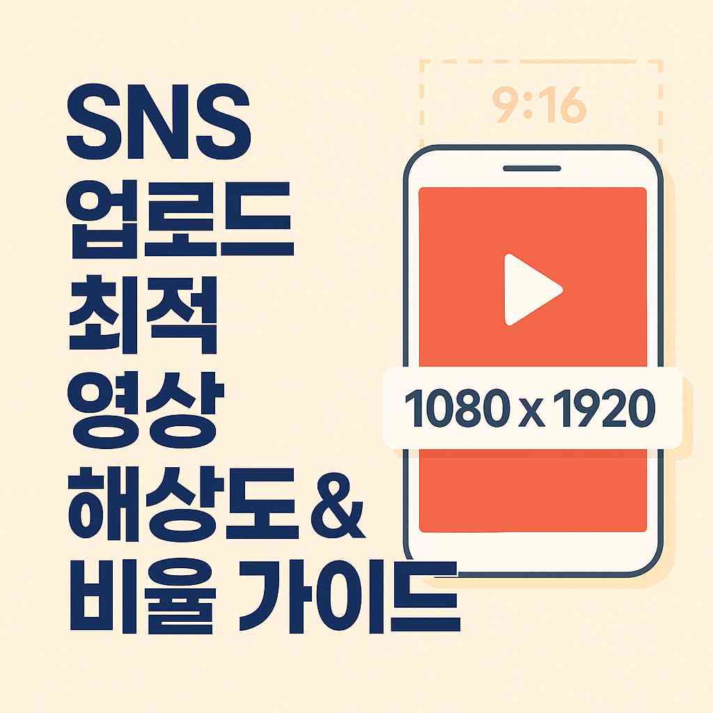 SNS 업로드 최적 영상 해상도 & 비율 가이드