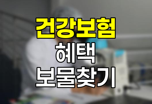 건강보험 혜택의 숨은 보물찾기