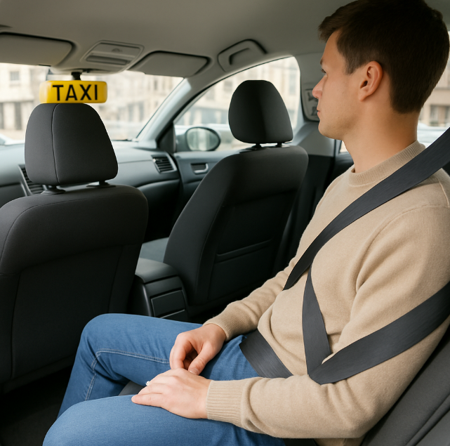 택시에서 뒷자리가 앞자리보다 더 안전할까?