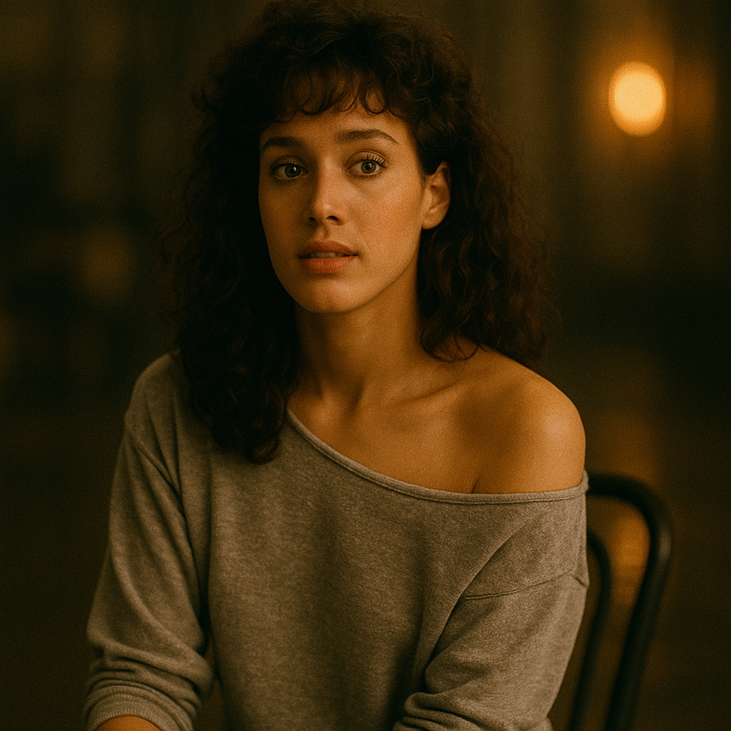 영화 플래시댄스 주인공 알렉스가 춤을추고 의자에 앉아 기다리는 장면