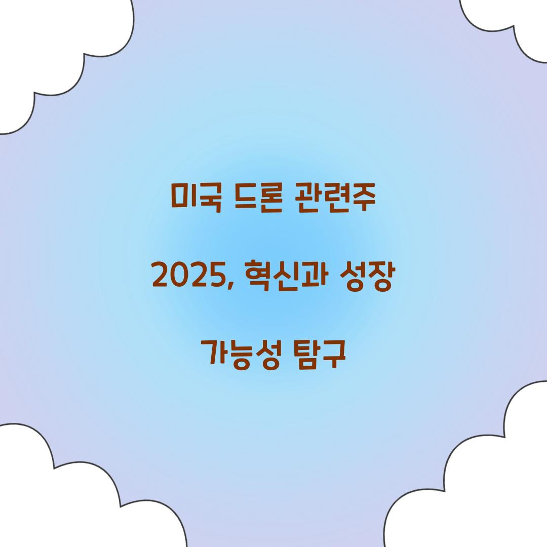미국 드론 관련주 2025
