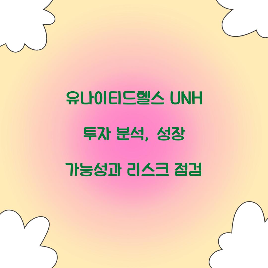 유나이티드헬스 UNH 투자 분석 