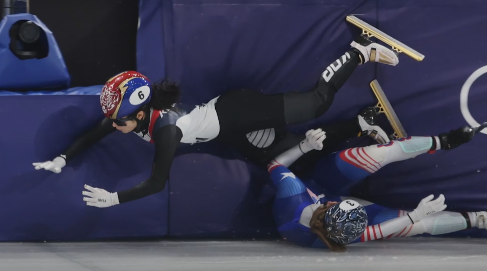 김길리 밀라노 쇼트트랙 혼성계주 경기 장면