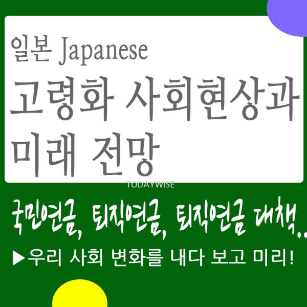 일본의 고령화 사회 현상과 미래 전망 - 우리 사회 대책