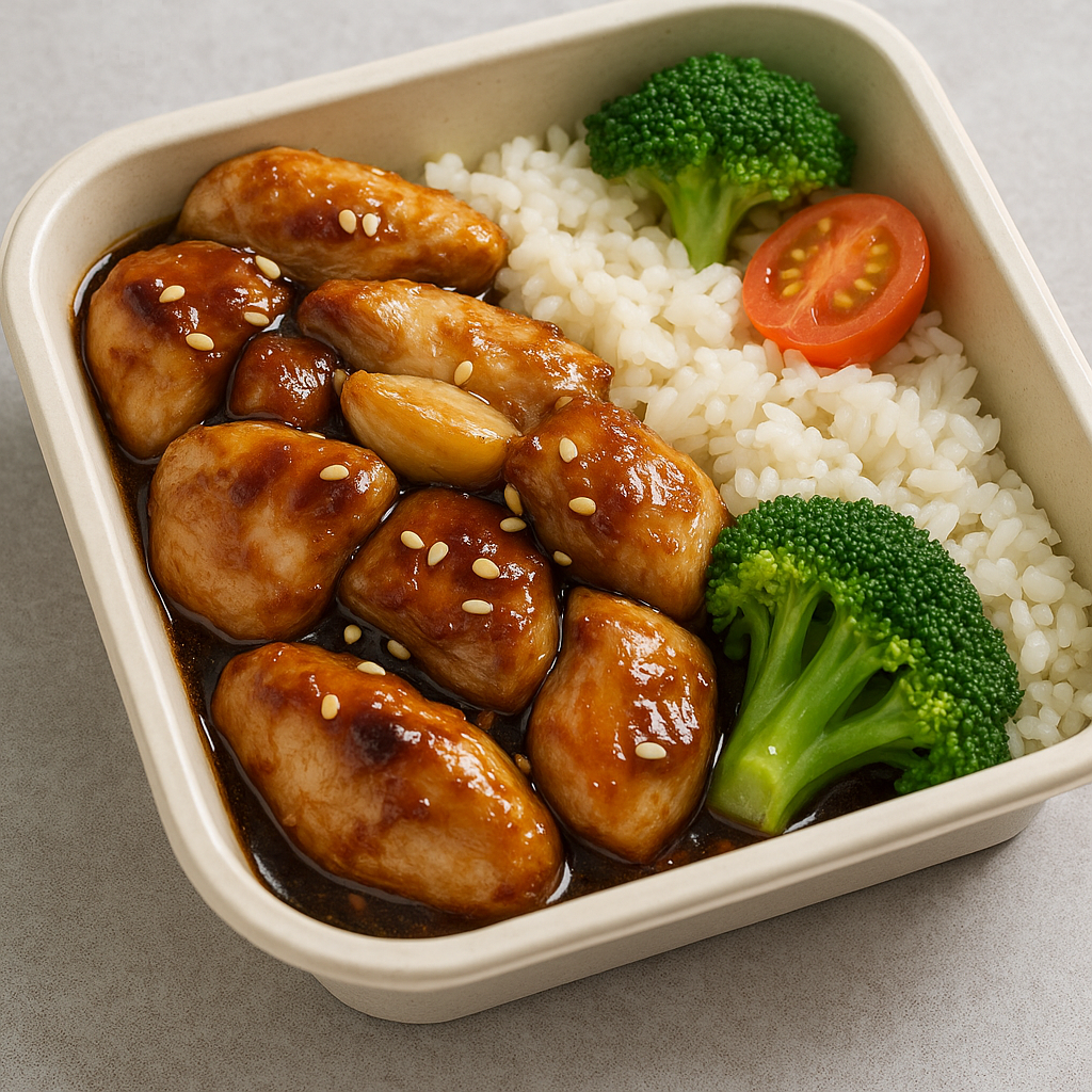 닭가슴살 마늘간장조림 도시락