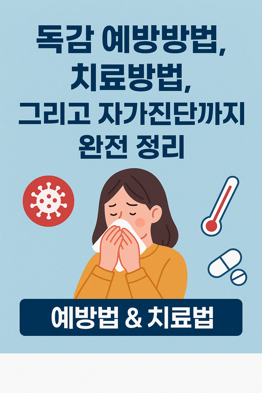 독감 예방법 & 치료방법, 그리고 자가진단까지