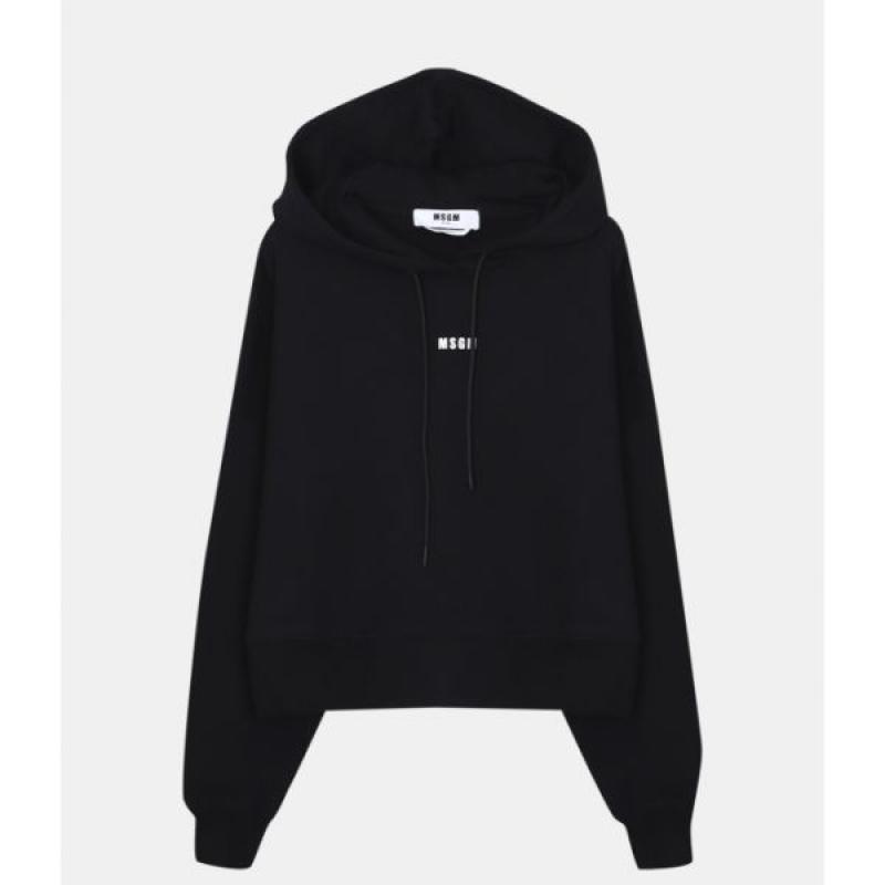 MSGM 엠에스지엠 23FW 마이크로 로고 크롭 후드 티셔츠 99 2000MDM509 200000