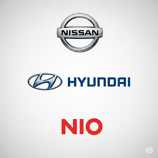 닛산, 현대자동차, 니오 로고