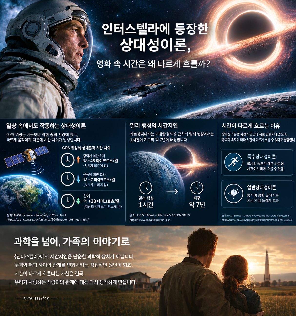 인터스텔라 주인공이 밀러행성을 바라보고 있는 장면