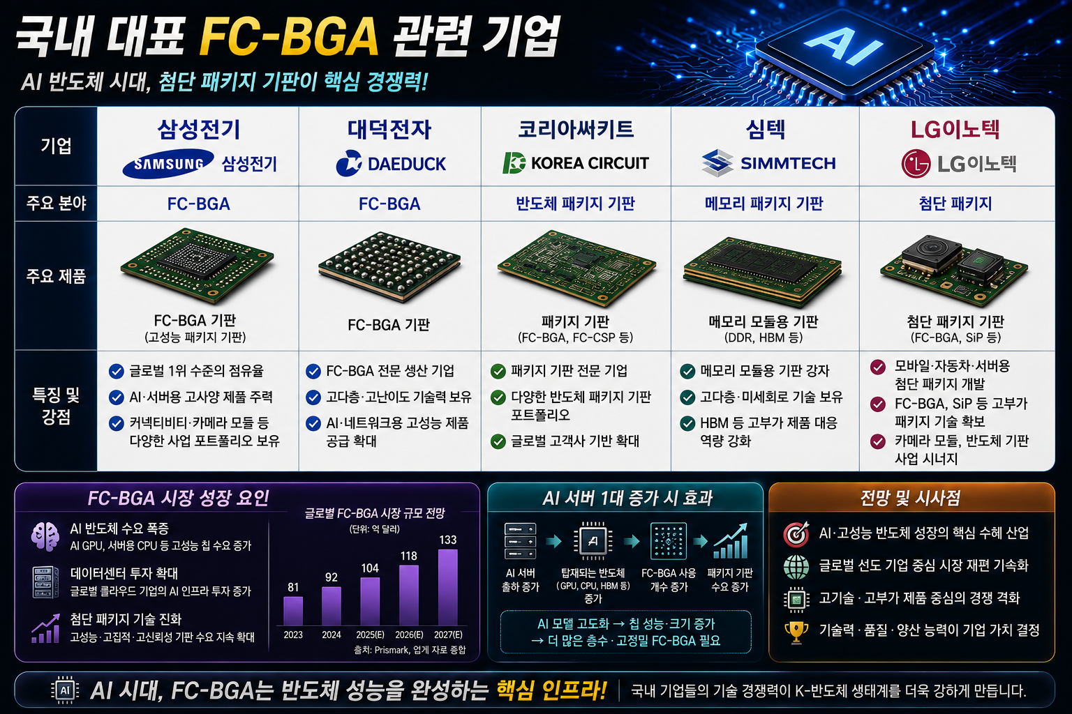 국내 대표 FC-BGA 관련 기업