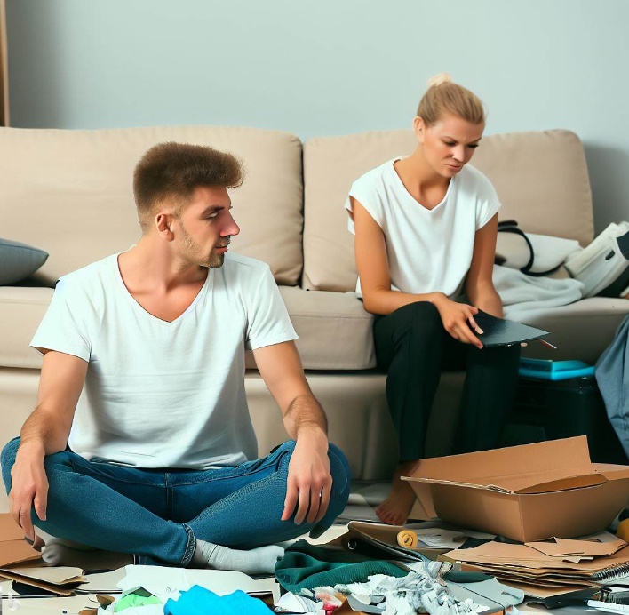 어수선한 집안(made by Bing)