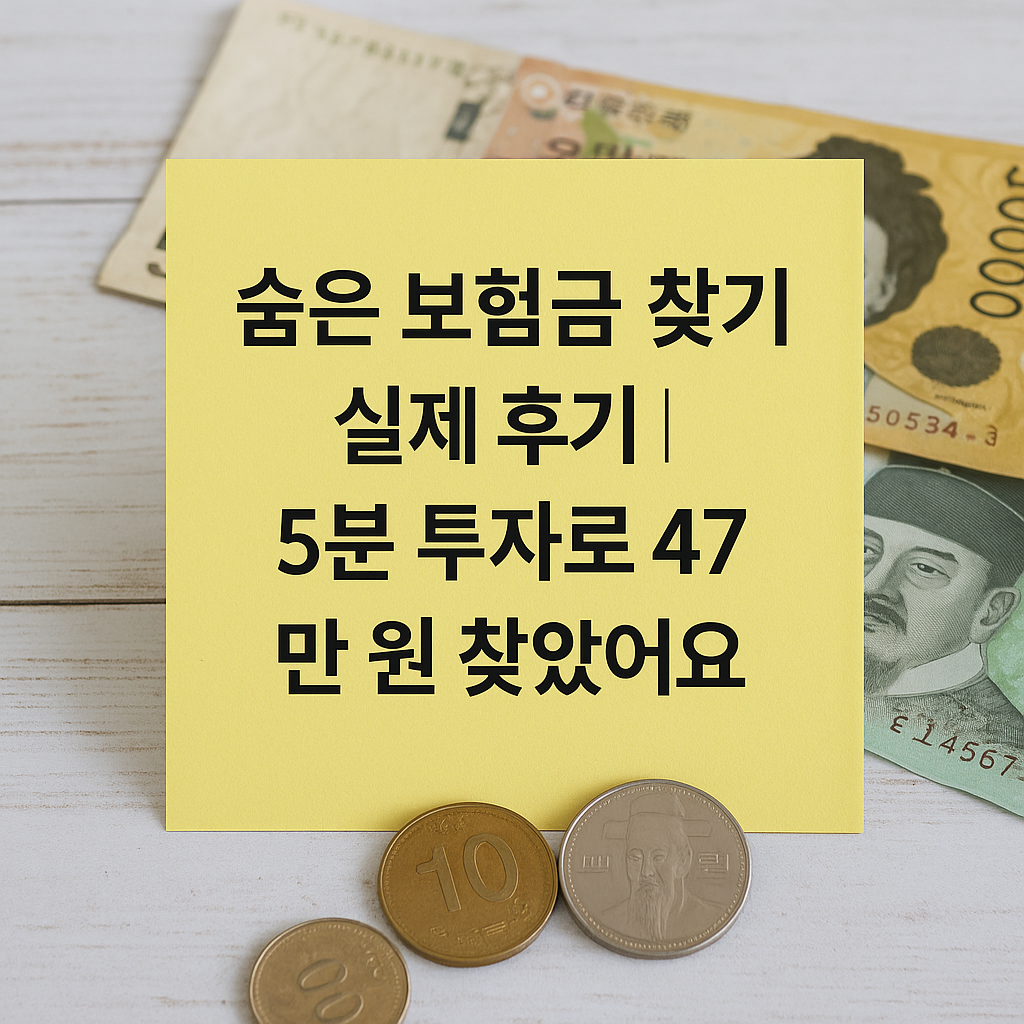 숨은 보험금 찾기 실제 후기