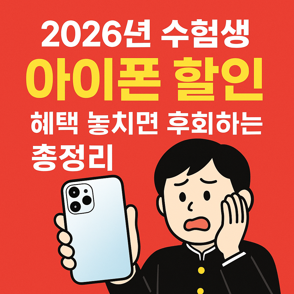 2026년 수험생 아이폰 할인 혜택 받으러가기