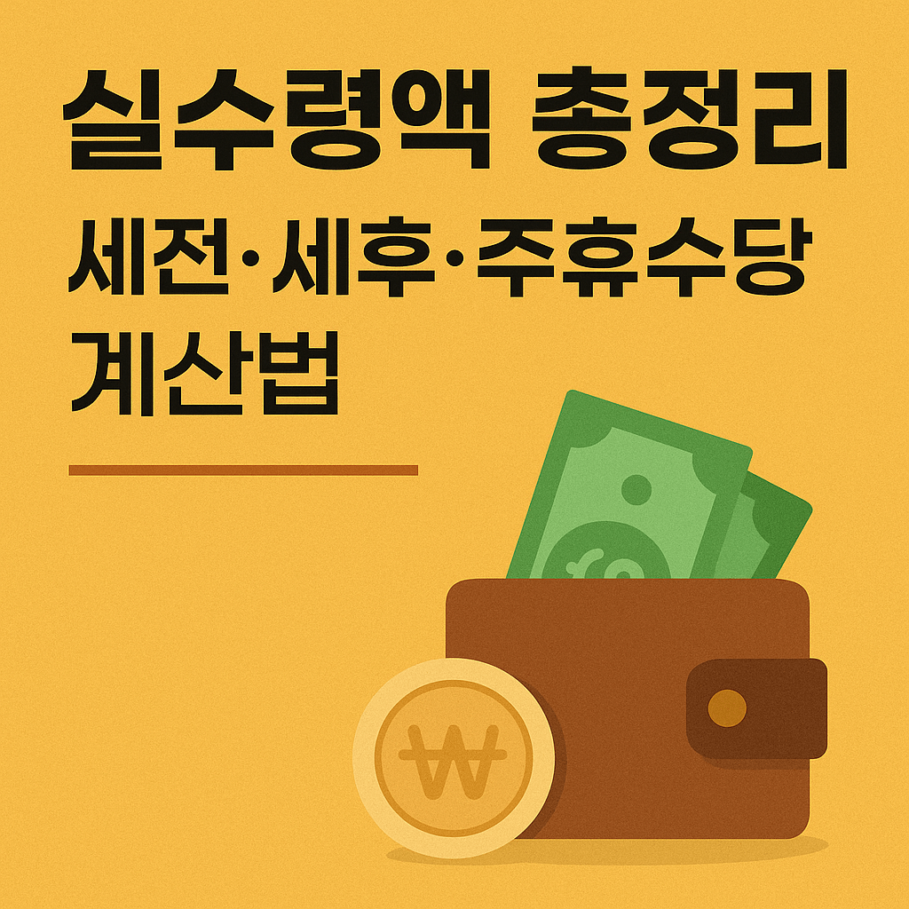 주휴수당 포함 실질 시급 계산법 꼭 확인하세요.