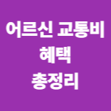 어르신 교통비 혜택 총정리