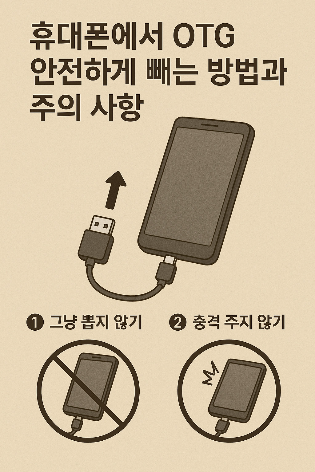 휴대폰에서 otg 안전하게 빼는 방법과 주의 사항 가이드