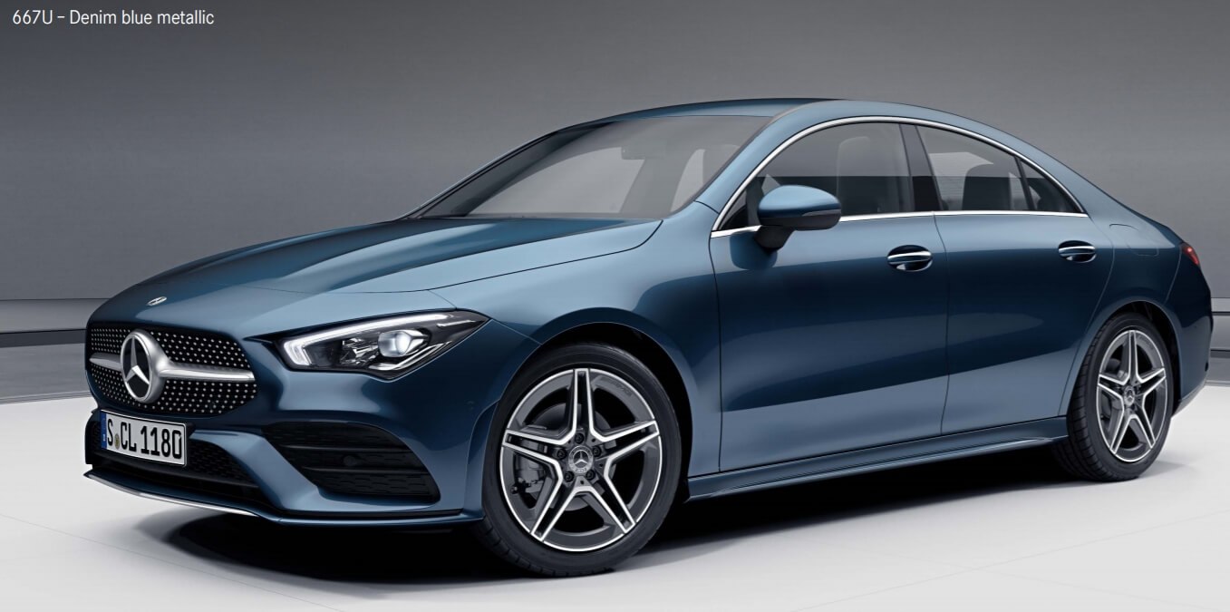 Denim blue metallic(색상 코드 : 667) amg cla 45s 색상코드 - Denim blue metallic(색상 코드 : 667)
