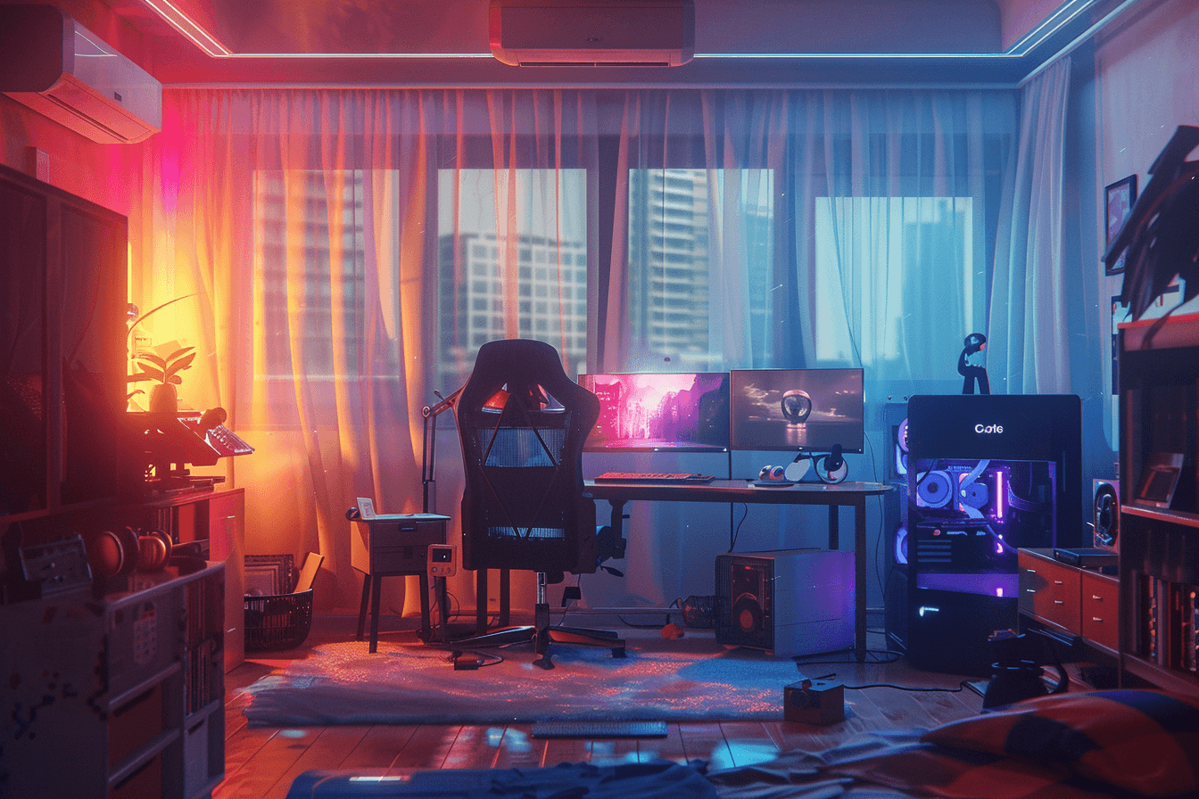 집에-설치-된-스트리밍-장비-이미지