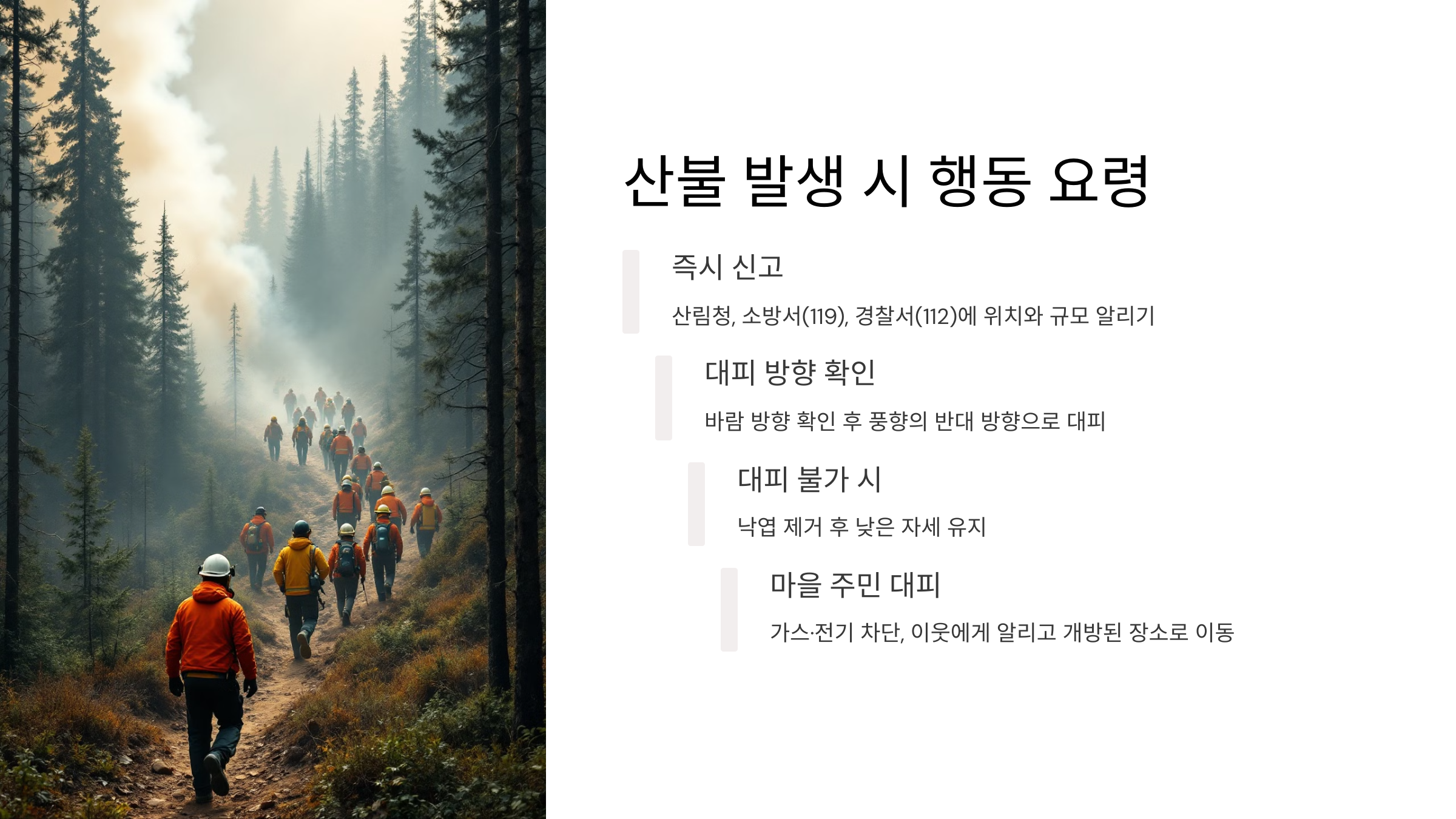 산불 발생 시 행동 요령