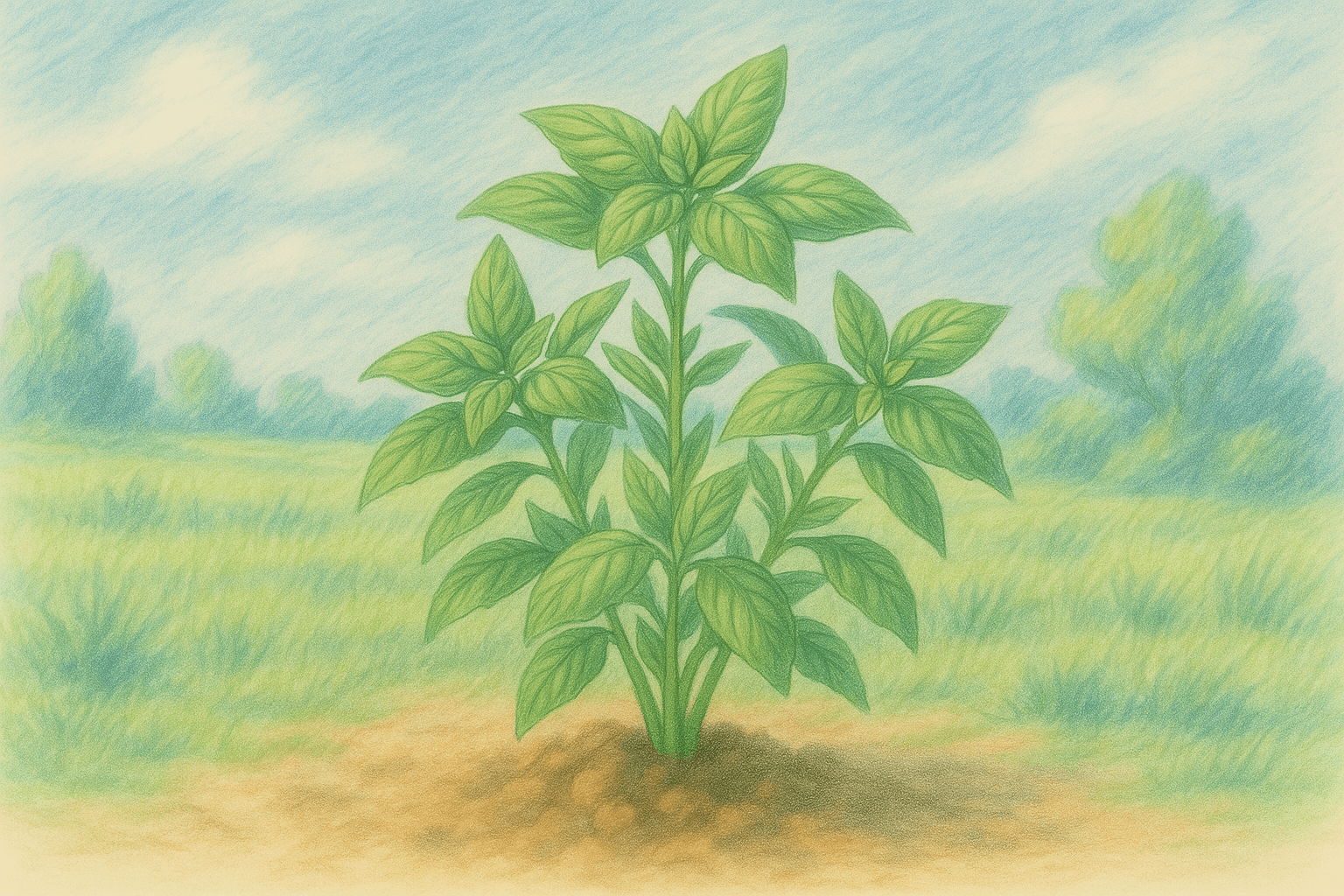 바질 1~2개월 뒤 성장한 모습