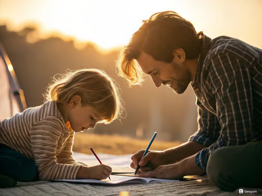 자녀와 함꼐 공부하는 부모님