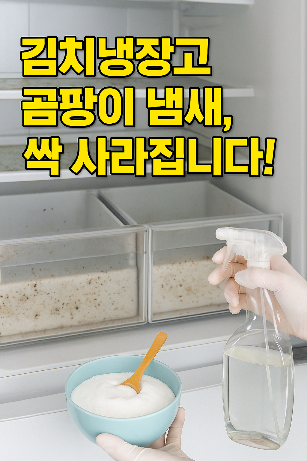 [찌든 때 없이 산다 23] 김치냉장고 곰팡이 냄새 제거법, 이 순서대로 하세요 🌬️