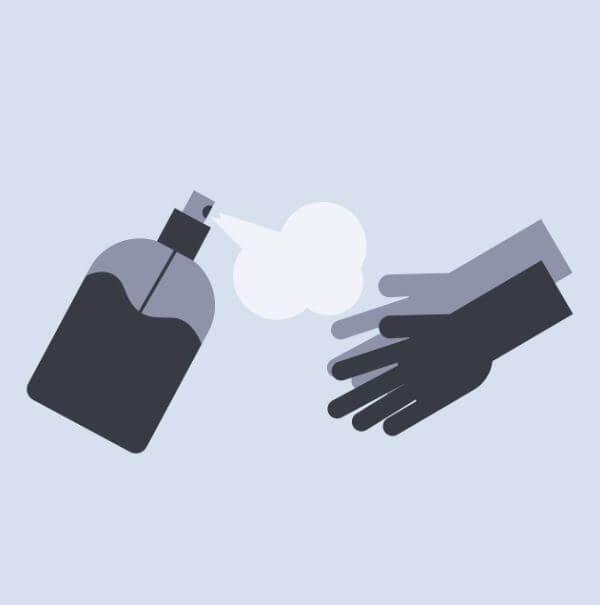 손을 깨끗히 소독